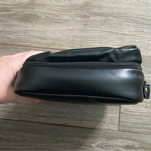 Black Faux Leather Cosmetic Bag - Picture 5 of 9